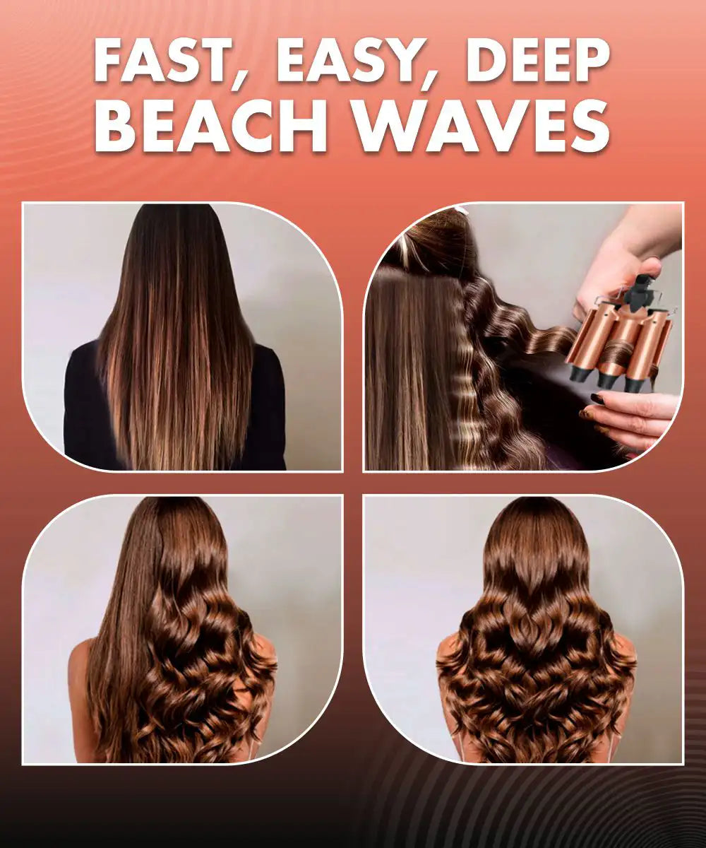 Urbanyog_3barrel_hair_curler fast easy deep beach waves - Urbanyog