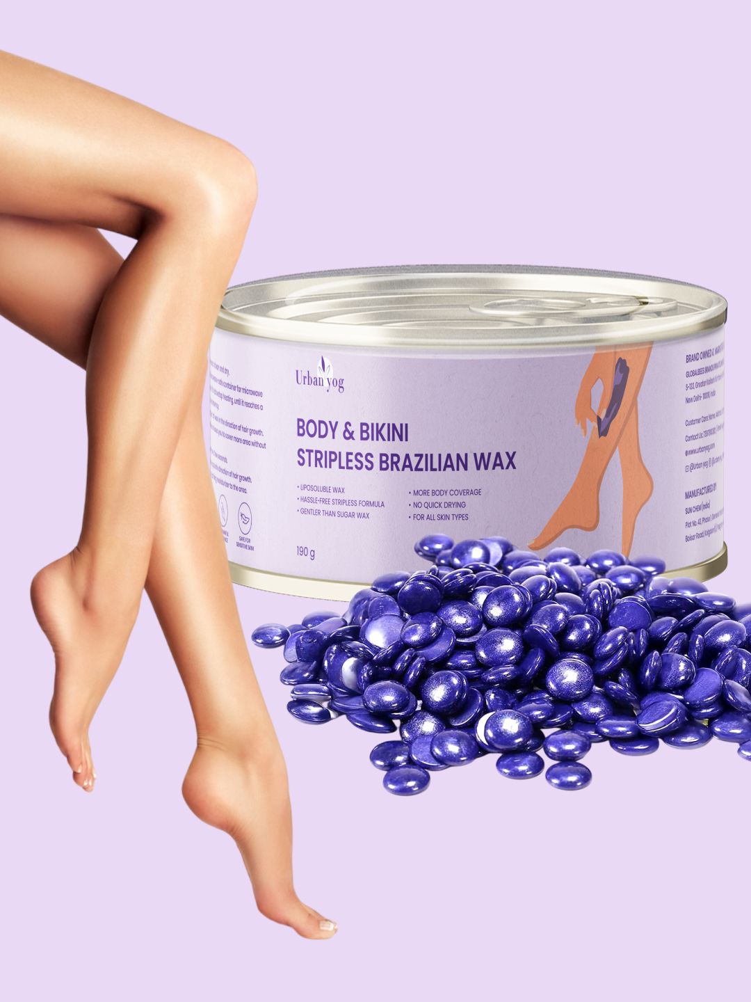 Urban Yog Body Bikini Stripless Brazilian Wax 190g