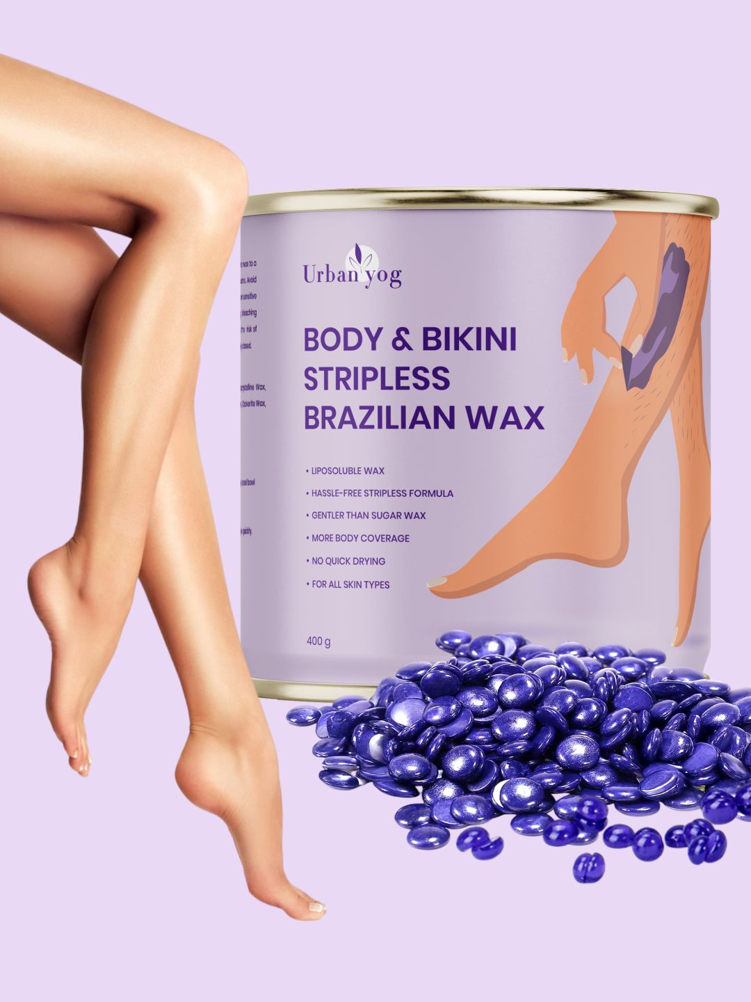 Urban Yog Body Bikini Stripless Brazilian Wax 400g
