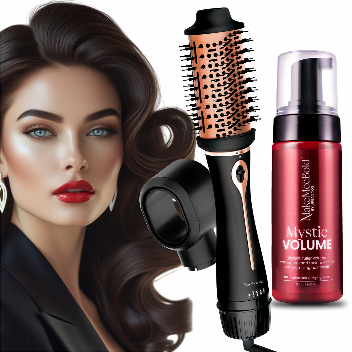 MakeMeeBold Hot Air brush + Mystic Volume