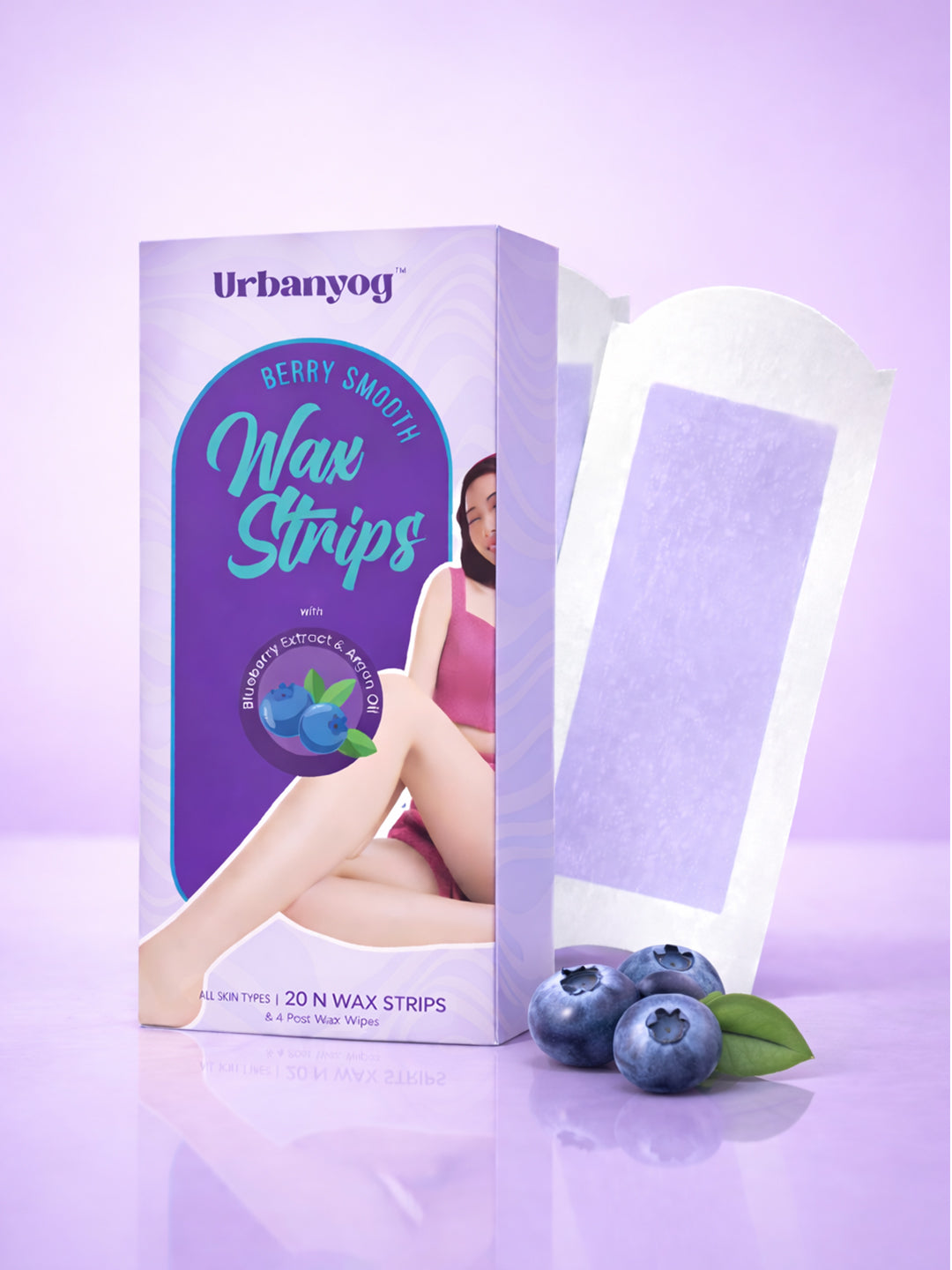 Urban Yog - Berry Smooth Wax Strips (Pack of 20)