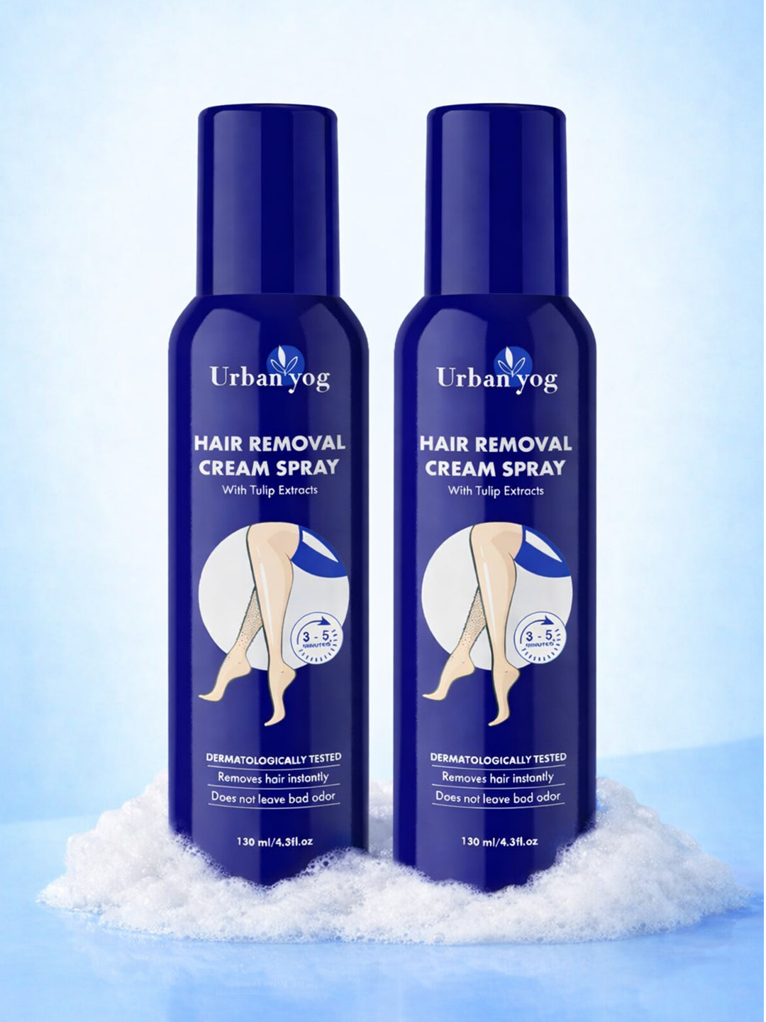 Urban Yog Hair Removal Spray Tulip Exract 130 ml Pack of 2