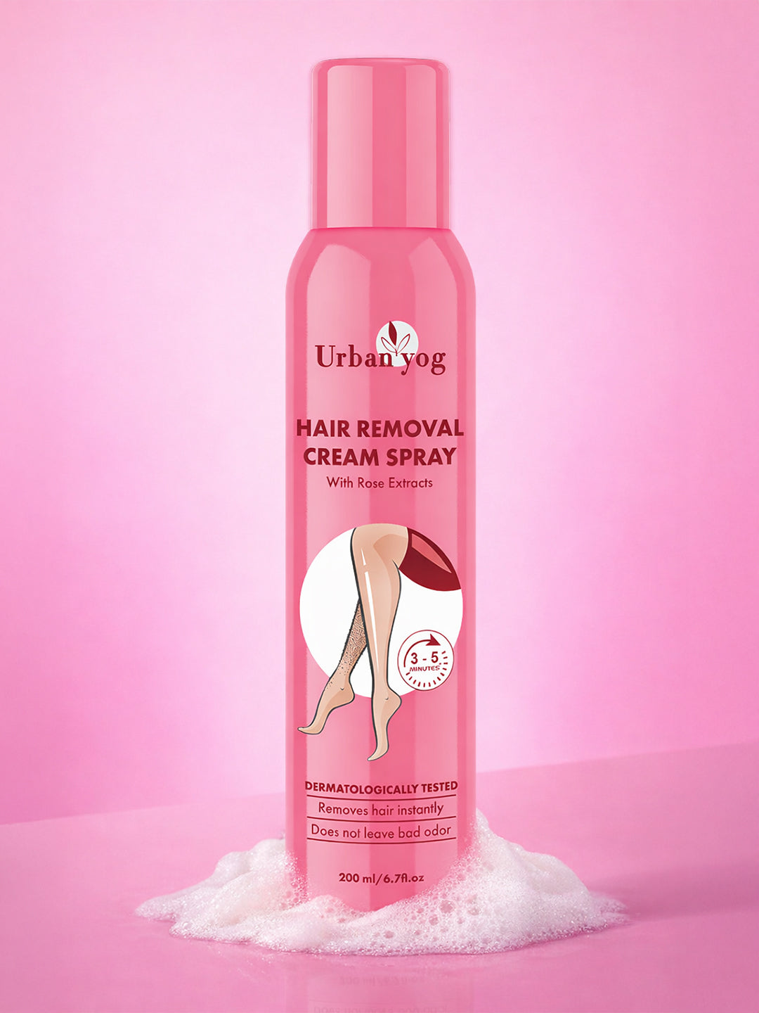 Urban yog Hair Removal Cream Spray Rose Extract 200 ML