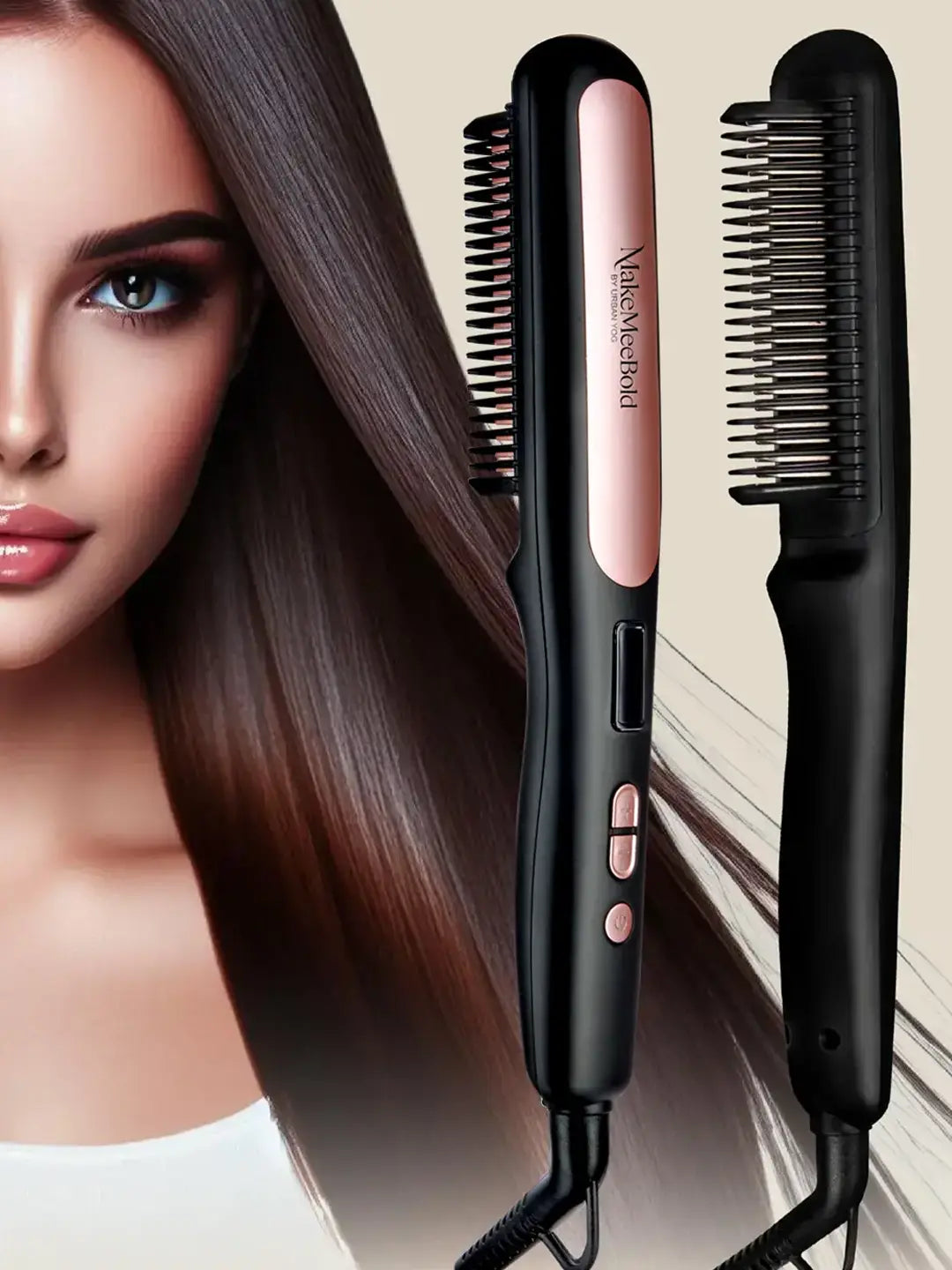 MakeMeeBold Hair Straightening Brush - Main Image