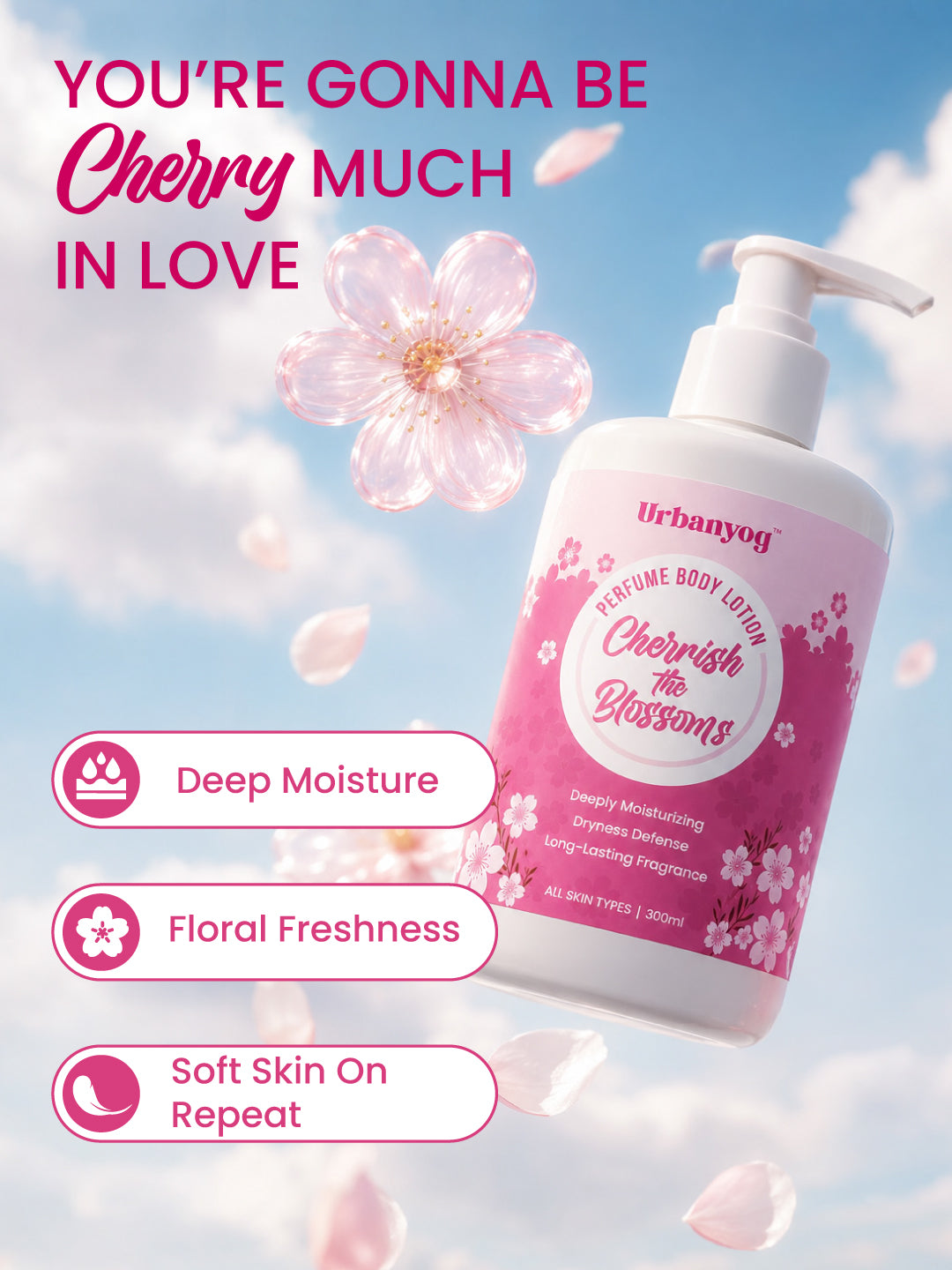 Urbanyog Cherrish the Blossoms Perfume Body Lotion