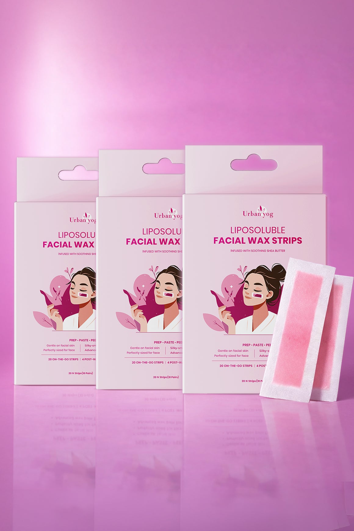 Urban Yog Liposoluble Facial Wax Strips (Pack of 3)