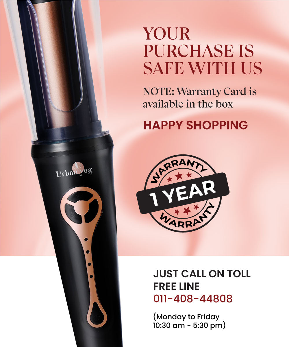 Urbanyog automatic hair curler one year warranty - Urbanyog