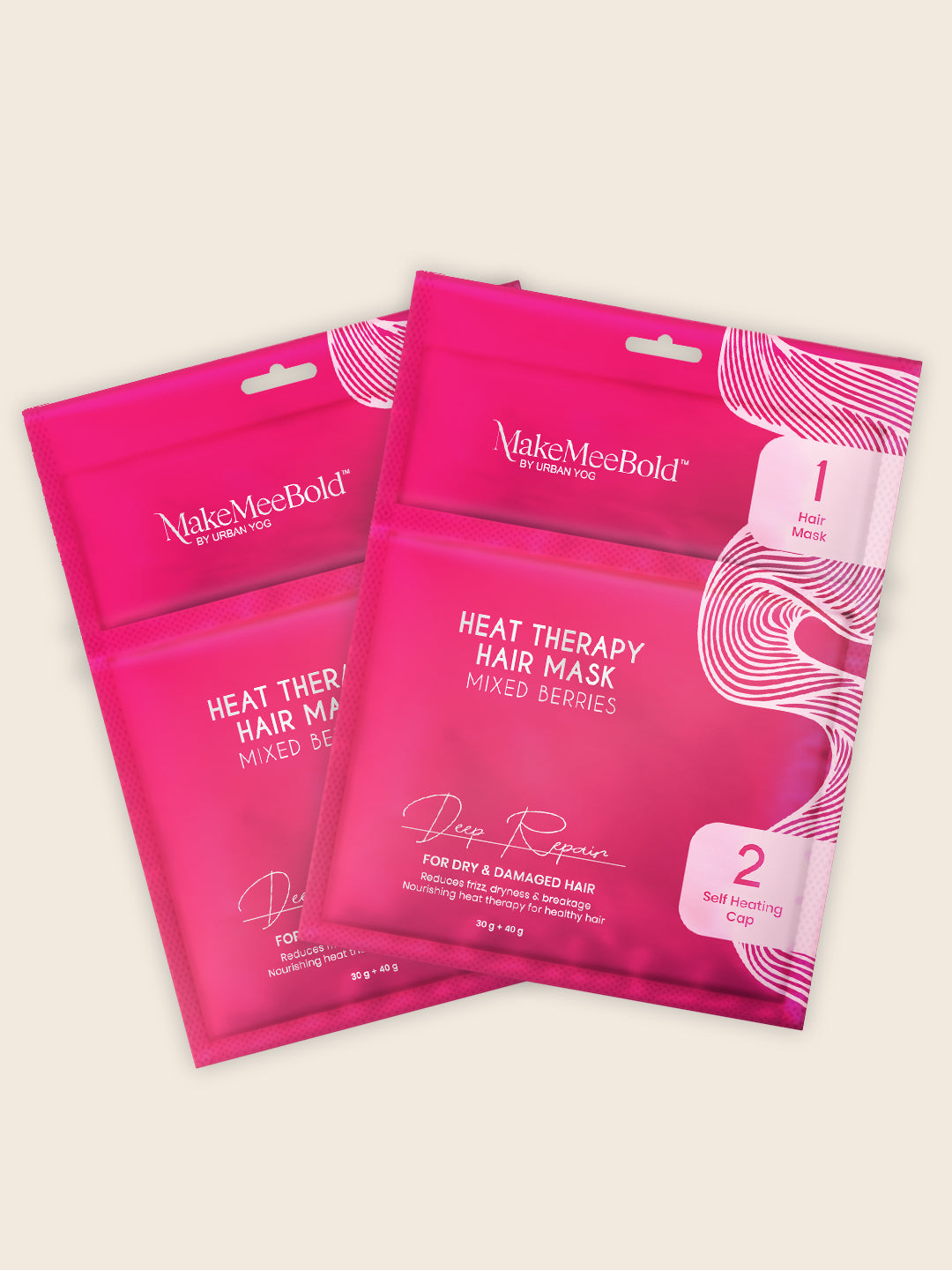 MakeMeeBold Heat Therapy Hair Mask Pack of 2