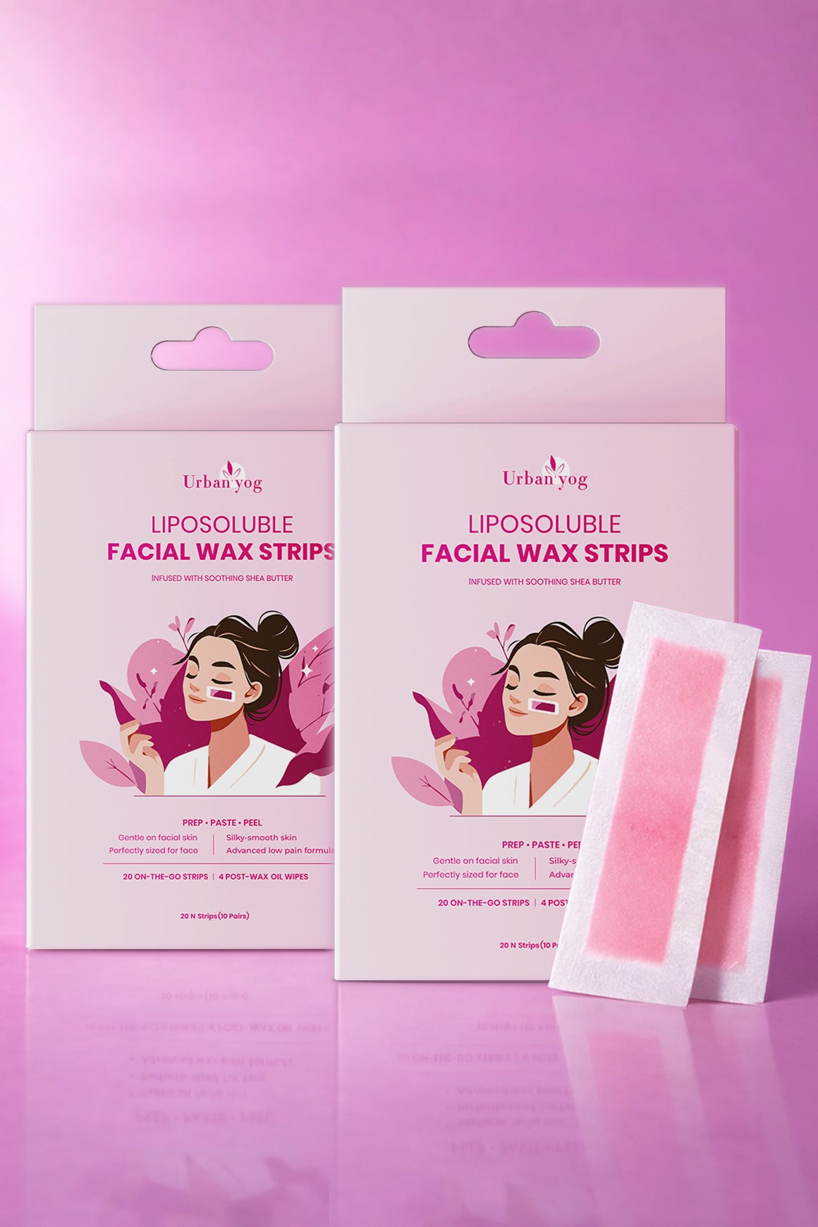 Urban Yog Liposoluble Facial Wax Strips (Pack Of 2)