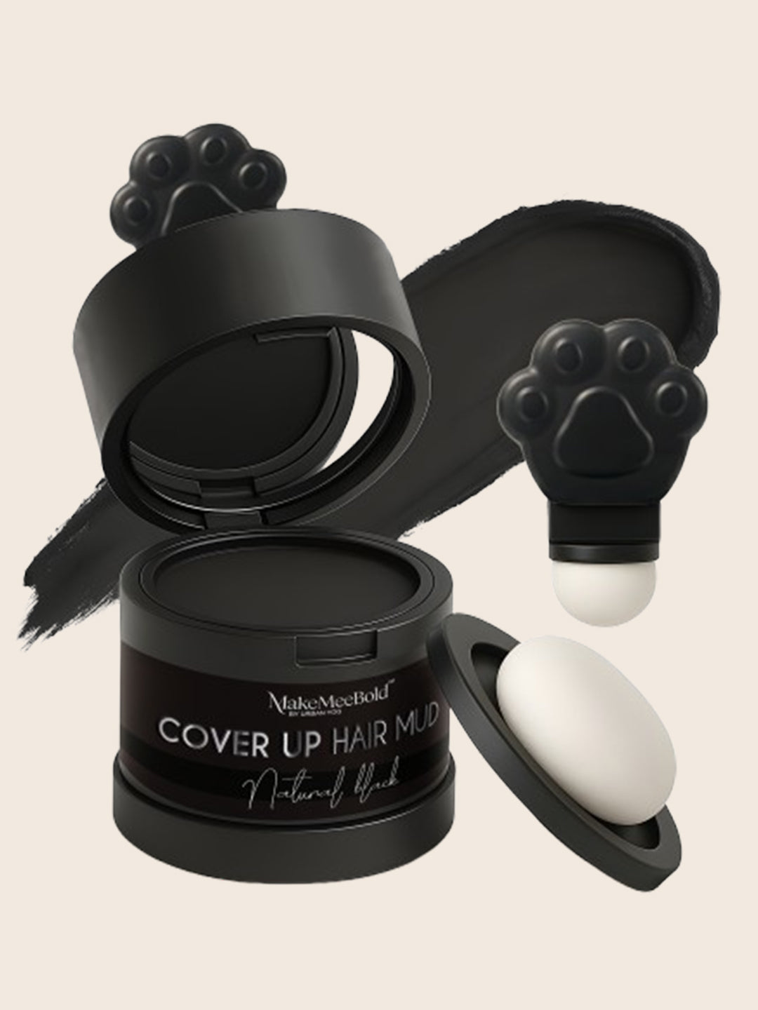 Makemeebold Cover up hair mud (Natural black) 6gm